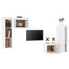 Móveis de TV 4 pcs madeira de pinho maciça branco - Image 3