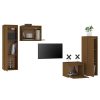 Móveis de TV 4 pcs madeira de pinho maciça castanho-mel - Image 3
