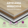 Mesa apoio 33x33x34,5cm derivados de madeira carvalho castanho - Image 8