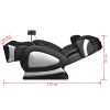 Cadeira de massagens com ecrã couro artificial preto - Image 11