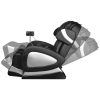 Cadeira de massagens com ecrã couro artificial preto - Image 5