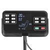 Cadeira de massagens com ecrã couro artificial preto - Image 9