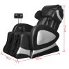 Cadeira de massagens com ecrã couro artificial preto - Image 10