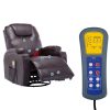 Cadeira massagem reclinável couro artificial castanho - Image 11