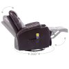 Cadeira massagem reclinável couro artificial castanho - Image 6