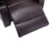 Cadeira massagem reclinável couro artificial castanho - Image 9
