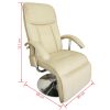 Cadeira de massagens couro artificial branco nata - Image 3