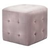 Pufe 2 pcs 30x30x30 cm veludo rosa - Image 2