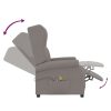 Poltrona de massagens tecido cinzento-acastanhado - Image 8