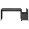 Mesa de centro 90x45x35 cm contraplacado cinzento brilhante - Image 3