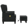 Poltrona de massagens com apoio de pés tecido cinzento-escuro - Image 3