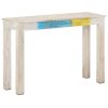 Mesa consola 115x35x77 cm madeira de mangueira áspera branco