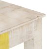 Mesa consola 115x35x77 cm madeira de mangueira áspera branco - Image 4