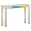 Mesa consola 115x35x77 cm madeira de mangueira áspera branco - Image 6