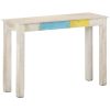 Mesa consola 115x35x77 cm madeira de mangueira áspera branco - Image 7