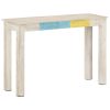 Mesa consola 115x35x77 cm madeira de mangueira áspera branco - Image 9