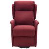 Poltrona elevatória de massagens tecido vermelho tinto - Image 3