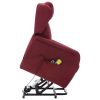 Poltrona elevatória de massagens tecido vermelho tinto - Image 5