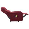 Poltrona elevatória de massagens tecido vermelho tinto - Image 6