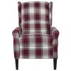 Poltrona de massagens reclinável tecido vermelho - Image 2