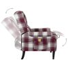 Poltrona de massagens reclinável tecido vermelho - Image 3