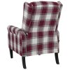 Poltrona de massagens reclinável tecido vermelho - Image 4