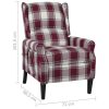 Poltrona de massagens reclinável tecido vermelho - Image 7