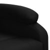 Poltrona massagens elevatória couro artificial preto - Image 8