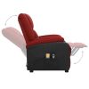 Poltrona elevatória de massagens tecido vermelho tinto - Image 5
