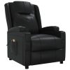 Poltrona de massagens elétrica couro artificial preto - Image 2