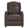 Poltrona de massagens elétrica couro artificial castanho - Image 3