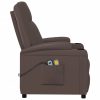 Poltrona de massagens elétrica couro artificial castanho - Image 4