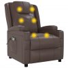 Poltrona de massagens elétrica couro artificial castanho - Image 7