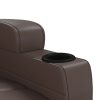 Poltrona de massagens elétrica couro artificial castanho - Image 8