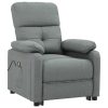 Poltrona de massagens elétrica tecido cinza-escuro - Image 2