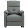 Poltrona de massagens elétrica tecido cinza-escuro - Image 3