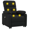 Poltrona de massagens elétrica tecido preto - Image 6