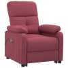 Poltrona de massagens elétrica reclinável tecido vermelho tinto - Image 2