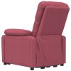 Poltrona de massagens elétrica reclinável tecido vermelho tinto - Image 5