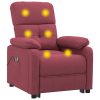 Poltrona de massagens elétrica reclinável tecido vermelho tinto - Image 6