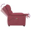 Poltrona de massagens elétrica reclinável tecido vermelho tinto - Image 7