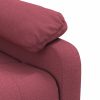 Poltrona de massagens elétrica reclinável tecido vermelho tinto - Image 8
