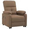 Poltrona de massagens elétrica reclinável tecido castanho - Image 2