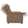 Poltrona de massagens elétrica reclinável tecido castanho - Image 7