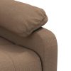 Poltrona de massagens elétrica reclinável tecido castanho - Image 8