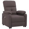 Poltrona de massagens elétrica tecido castanho-escuro - Image 2