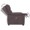 Poltrona de massagens elétrica tecido castanho-escuro - Image 7