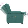 Poltrona de massagens elétrica tecido verde-escuro - Image 7