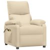 Poltrona elevatória de massagens elétrica tecido creme - Image 2