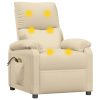 Poltrona elevatória de massagens elétrica tecido creme - Image 6